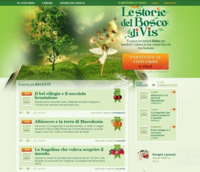Landing page le storie del bosco di VIS - Sapori News 