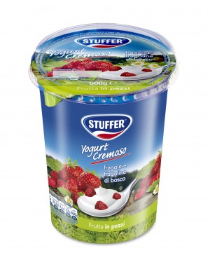Novità stuffer, lo yogurt alle fragole e fragoline di bosco nel nuovo formato da 500 g