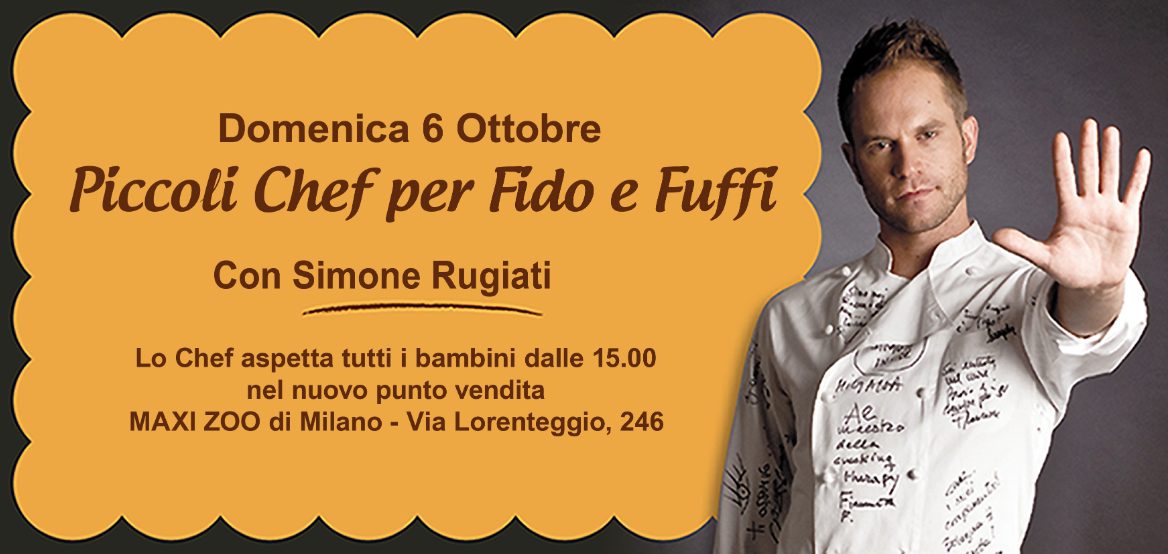 Piccoli chef per Fido e Fuffi con Simone Ruggiati in occasione dell’apertura di Maxi Zoo Milano Lorenteggio - Sapori News 