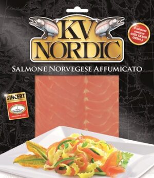 Trenette con Salmone Norvegese Kv Nordic, zucchine e fiori di zucchine