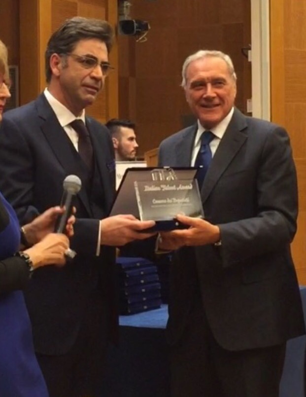 De Nigris, protagonista nel mondo degli aceti, premiato in Parlamento con l’Italian Talent Award