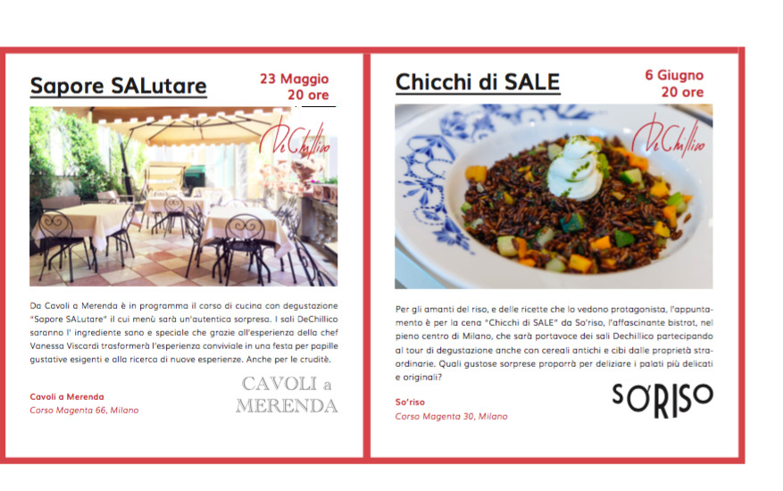 A Milano tour di degustazione all'insegna di sale piccante firmato DeChillico - Sapori News 