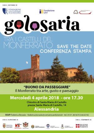 Sabato 7 e Domenica 8 Aprile torna Golosaria Monferrato