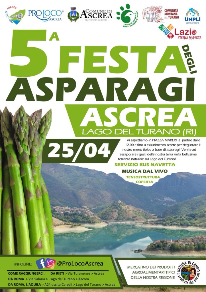 Ascrea (RI) festeggia gli asparagi a due passi dal Lago del Turano - 25 aprile