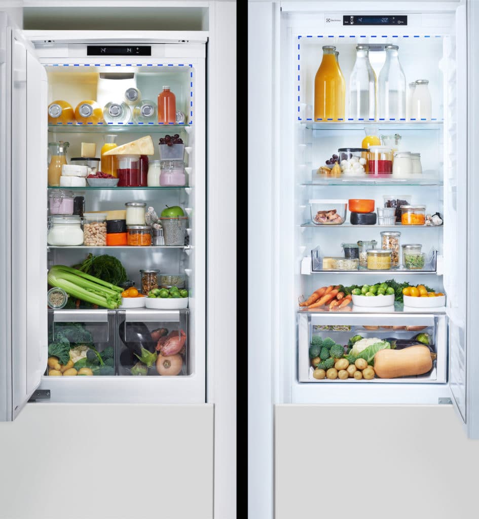 Cibi freschi e ben conservati con il frigocongelatore a incasso Multispace Customflex Electrolux - Sapori News 
