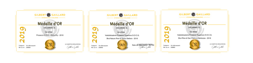   Assegnate a Val D’Oca  tre medaglie d'oro  dalla prestigiosa competizione internazionale“Gilbert & Gaillard” - Sapori News 