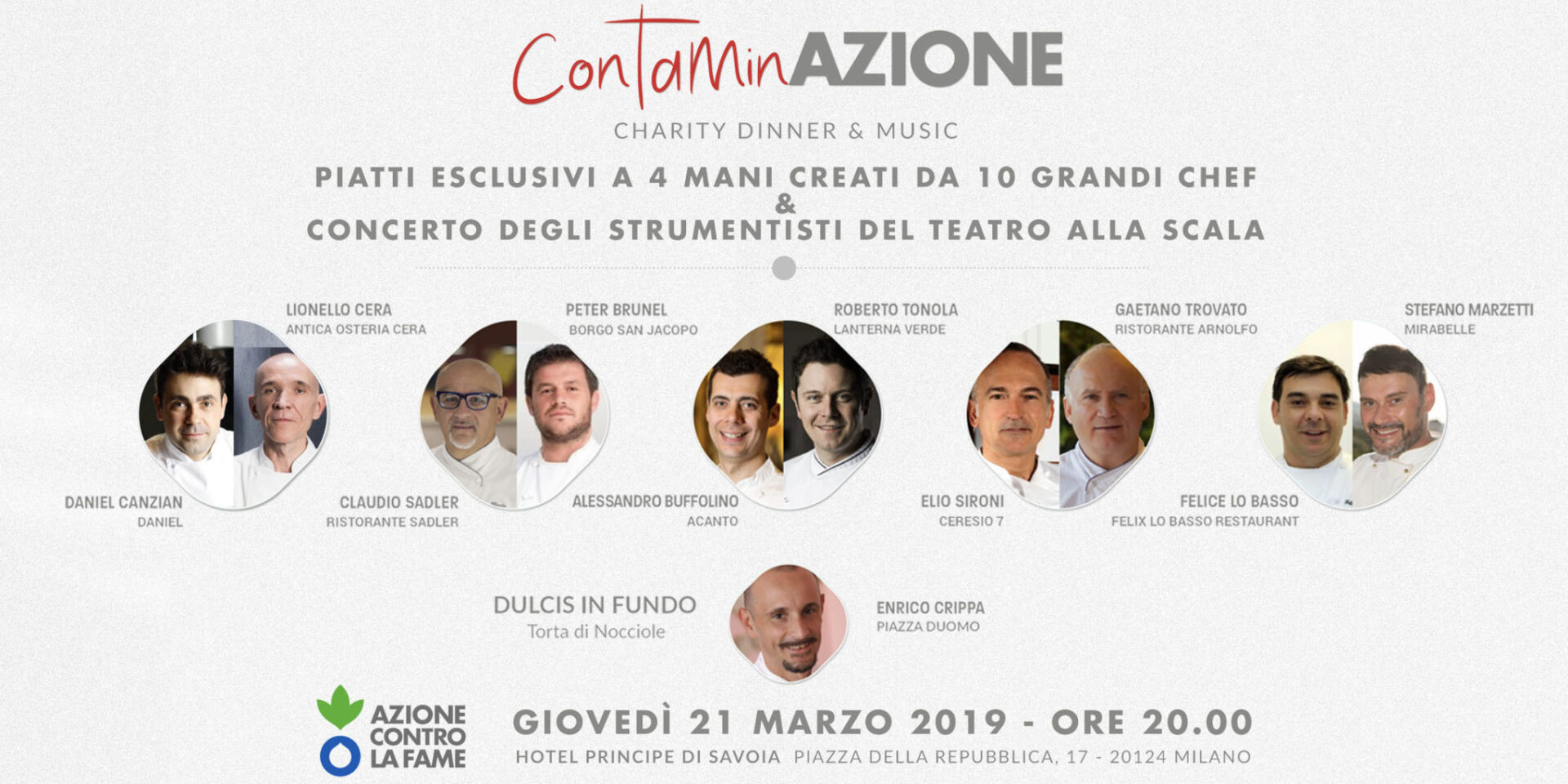 A Milano ContaminAzione Charity Dinner di Azione contro la Fame - Sapori News 