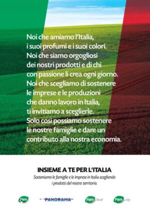 Pam Panorama: “Insieme a te per l’ Italia” sostiene il Made in Italy