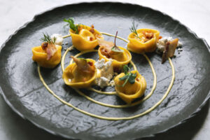 Ricetta Raviolo Assoluto alla Carbonara dello Chef Mirko Campoli