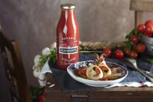 Passata di pomodoro ciliegino Agromonte per i calamari ripieni di cous cous