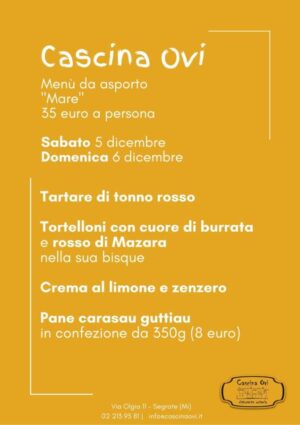 Il weekend (da asporto) tra terra e mare di Cascina Ovi - Sapori News 