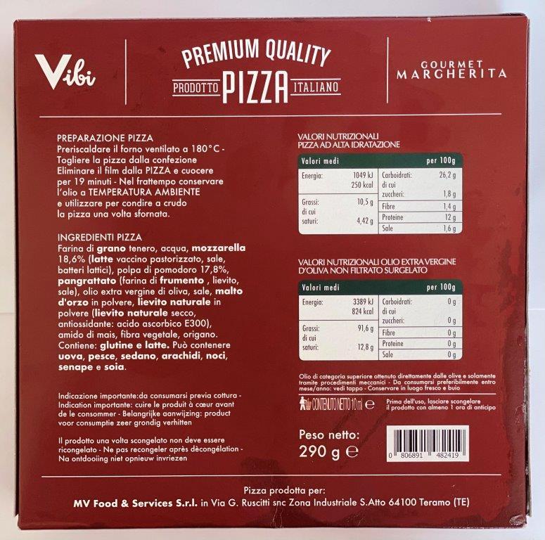 VIBI presenta la Premium Quality Pizza Margherita - Sapori News 