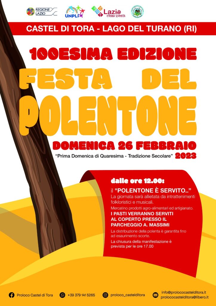 Castel di Tora festeggia il polentone con il sugo di magro – 26 febbraio
