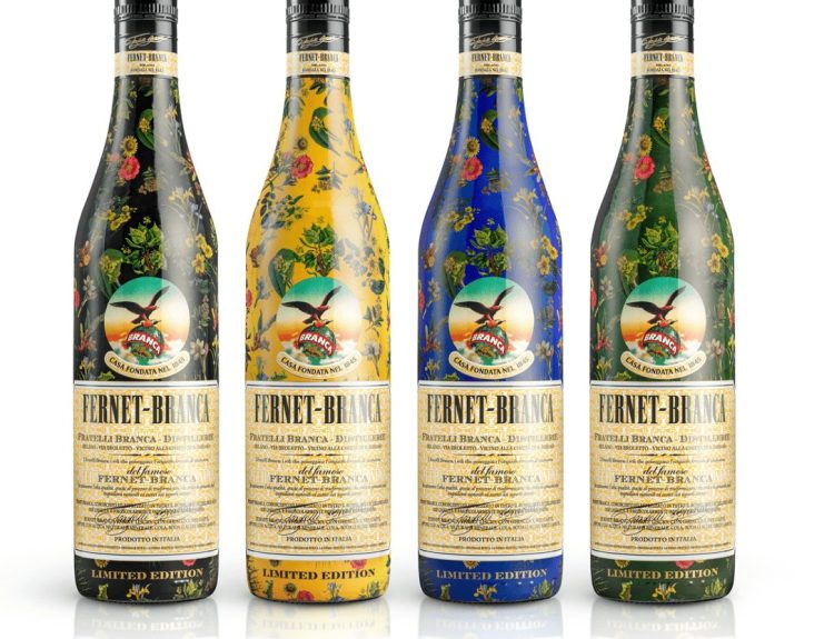 Le bottiglie floreali di Fernet Branca