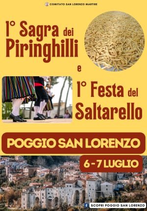Poggio San Lorenzo, sagra dei piringhilli e festa del saltarello – 6/7 luglio
