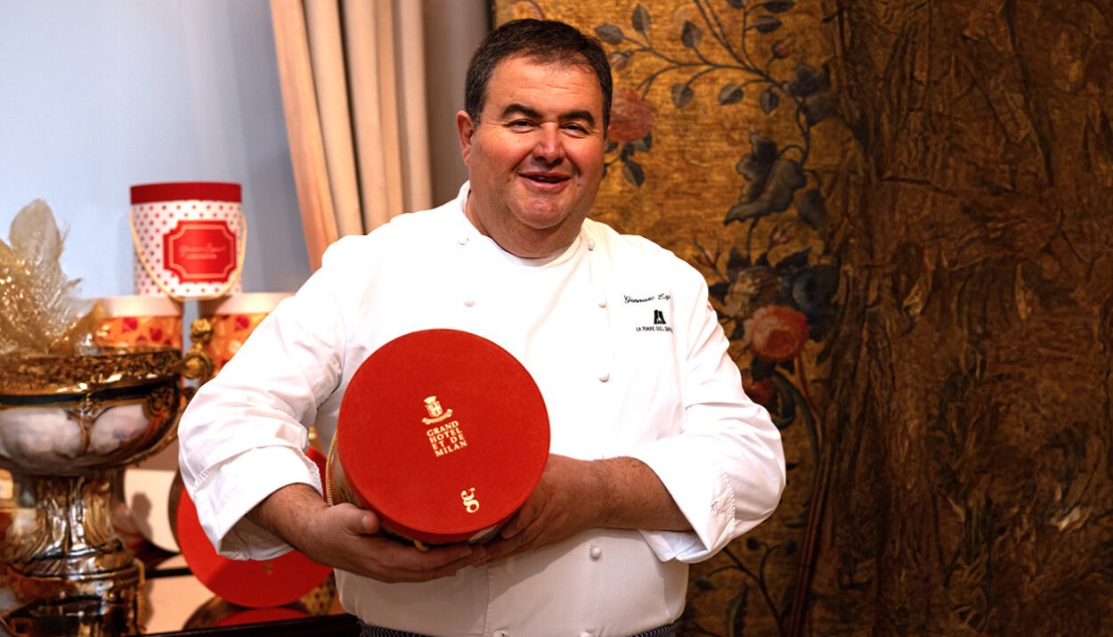 Gennaro Esposito al Grand Hotel et de Milan presenta il suo Panettone sartoriale
