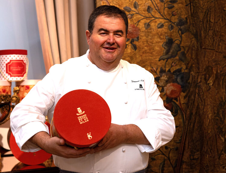 Gennaro Esposito al Grand Hotel et de Milan presenta il suo Panettone sartoriale