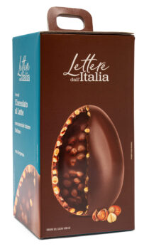 151842 uovo di cioccolato al latte con nocciole intere lettere dall'italia g350 - Sapori News 