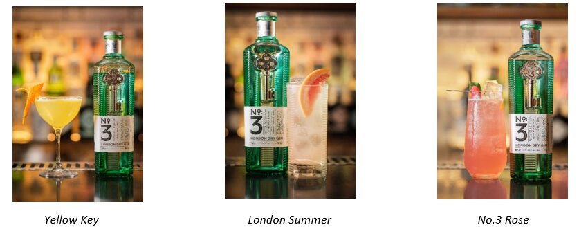 Tre cocktail firmati No.3 Gin per il World Aperitivo Day 2025: eleganza, gusto e semplicità per brindare con stile e qualità premium.