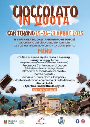 Canterano è “Cioccolato in Quota” – 31 maggio, 1 e 2 giugno - Fuoriporta