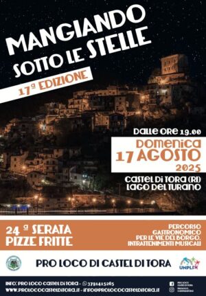Il 17 agosto a Castel di Tora si cena sotto le stelle (e si respira finalmente!) - Fuoriporta