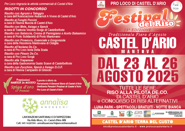Castel d’Ario: è Fiera d’Agosto dal 23 al 26 ago - Fuoriporta