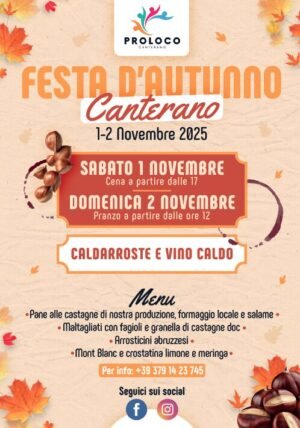 Canterano (RM), è festa d'autunno – 1/2 nov - Fuoriporta