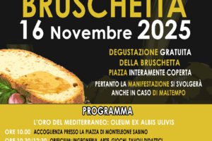 Monteleone Sabino (RI), è sagra della bruschetta – 16 novembre Fuoriporta