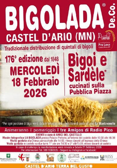 Castel d’Ario (MN), torna la 176ª edizione della Bigolada De.Co. - 18 febbraio