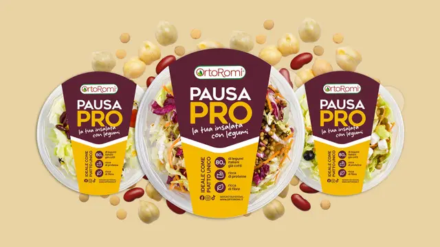 Insalate già lavate con legumi: la novità 2026 di OrtoRomi