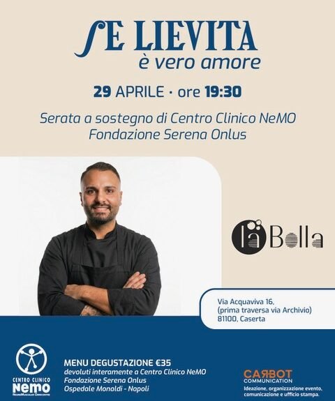 Aiutare i bambini del NeMO mangiando una pizza a La Bolla di Caserta