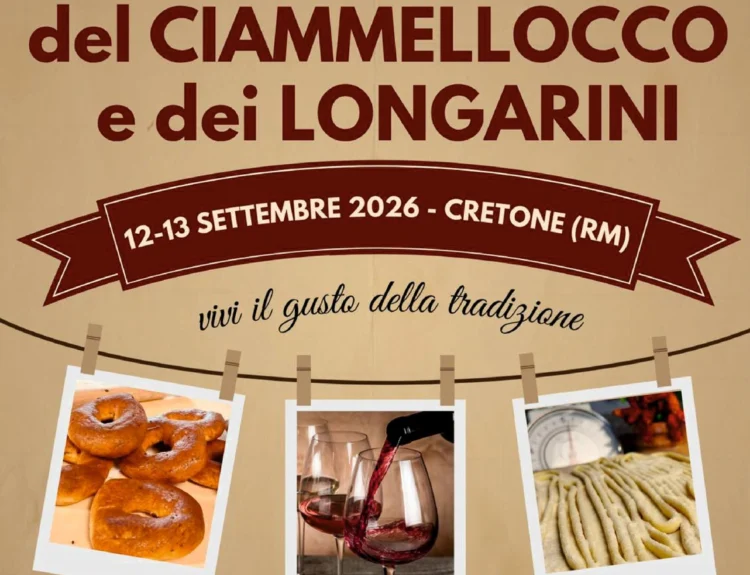 Cretone (RM), è sagra dei longarini e del ciammellocco – 12/13 sett