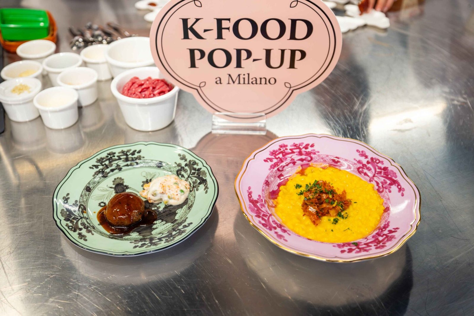 Mondeghili-Tteokgalbi-Risotto-Kimchi K-Food Pop-Up Milano: il risotto alla milanese scopre il kimchi e i mondeghili incontrano il tteokgalbi