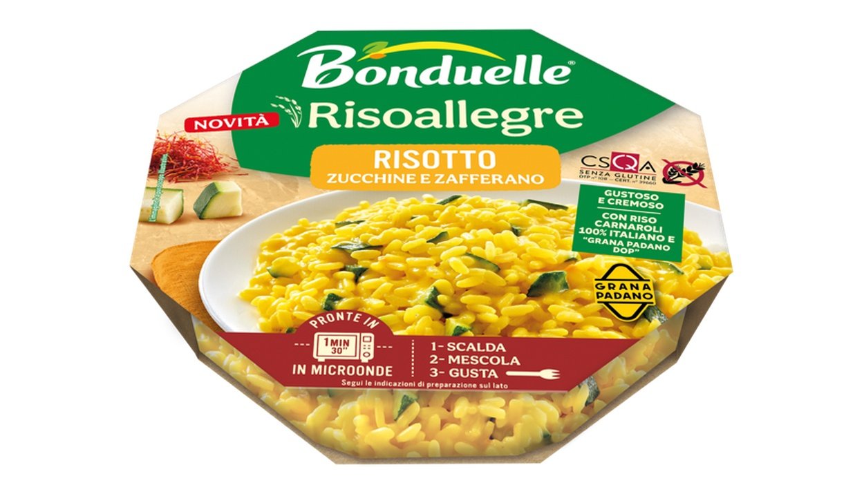 Bonduelle presenta Risoallegre, una nuova gamma di risotti pronti con riso Carnaroli, Grana Padano DOP e ingredienti selezionati, da gustare in pochi minuti