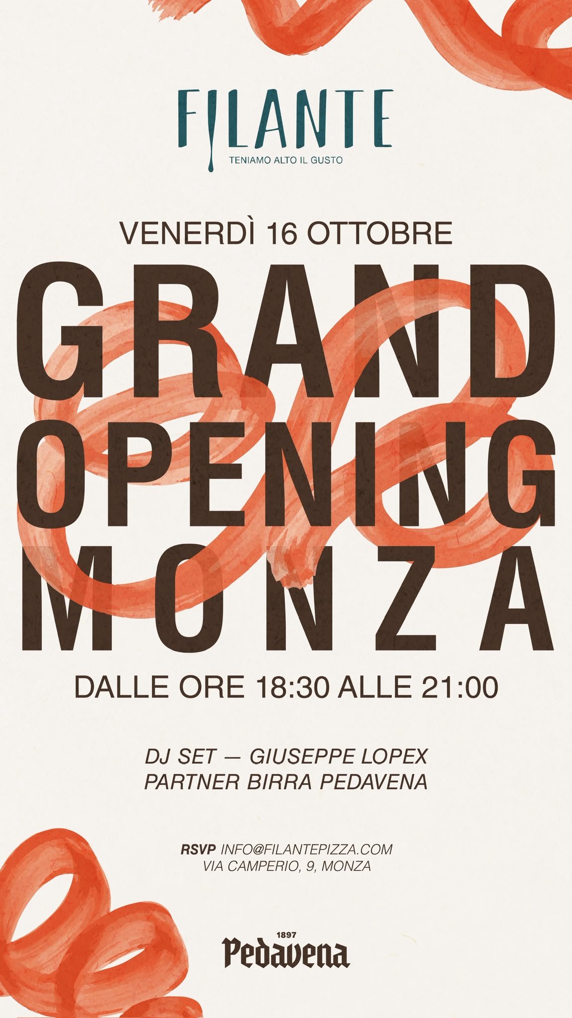 SavetheDate_FilanteMonza Filante apre a Monza: il 16 ottobre inaugurazione con degustazioni di pizza e DJ set